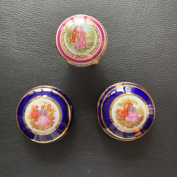 Set of 3 Porcelain Vintage Limoges Miniatures - Picture 1 of 11